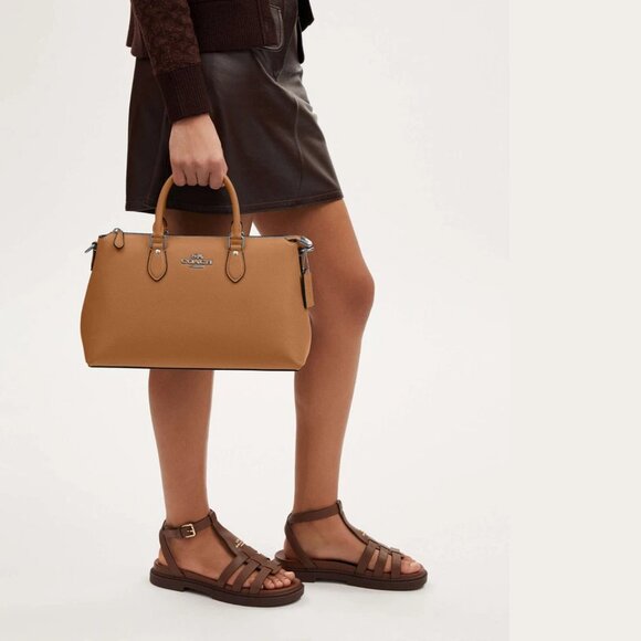 SOLD Coach Georgia Satchel Bag Light Saddle CBM11 - Picture 4 of 9